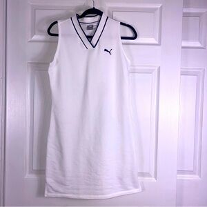 PUMA White Sleeveless V-Neck Dress